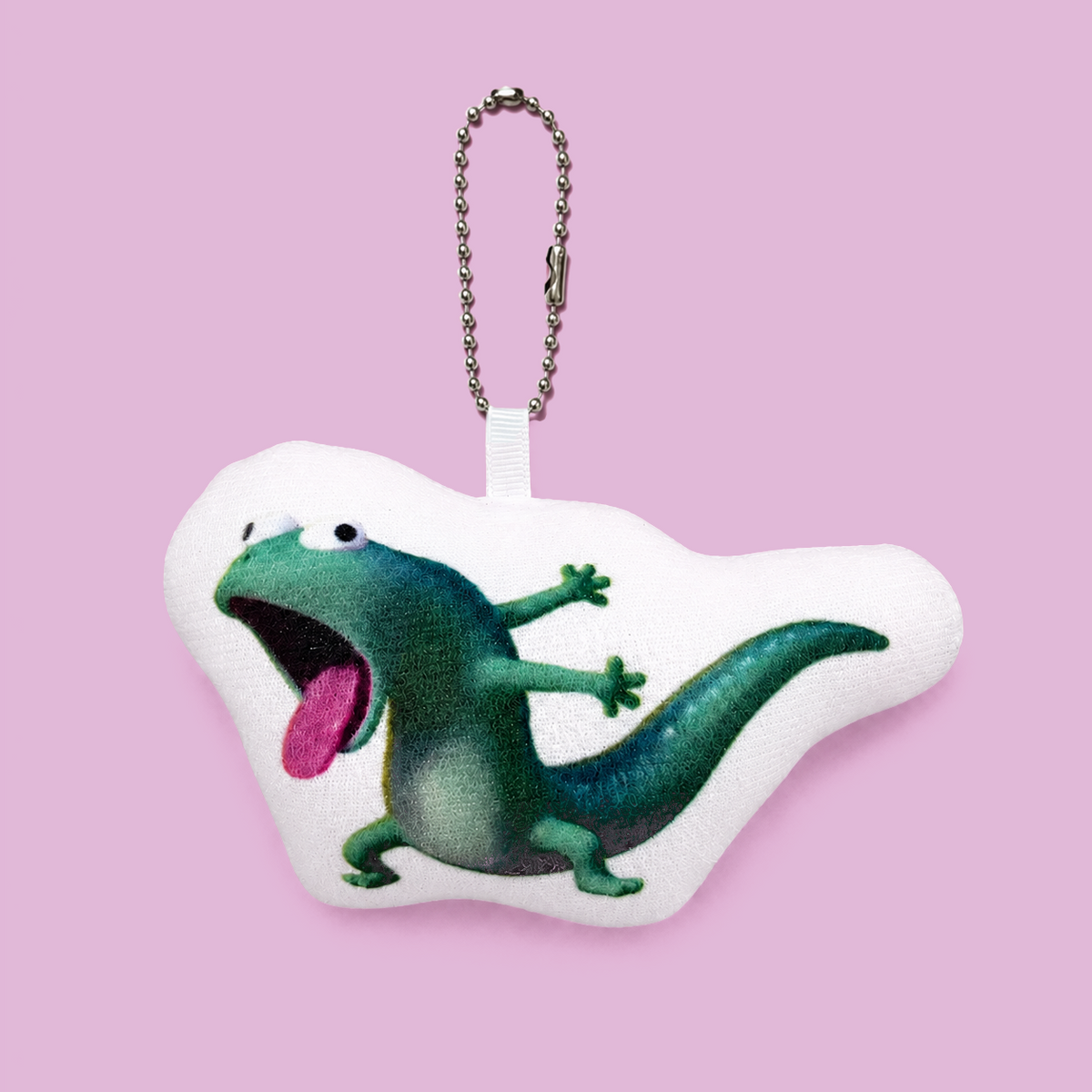 Screaming lizard keychain with speaker