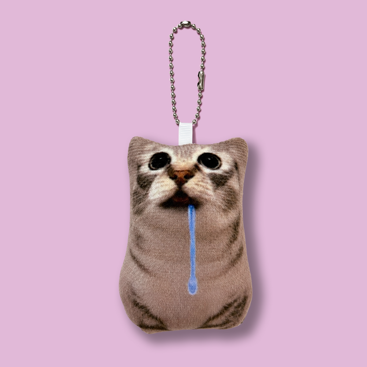 Drooling cat keychain with speaker