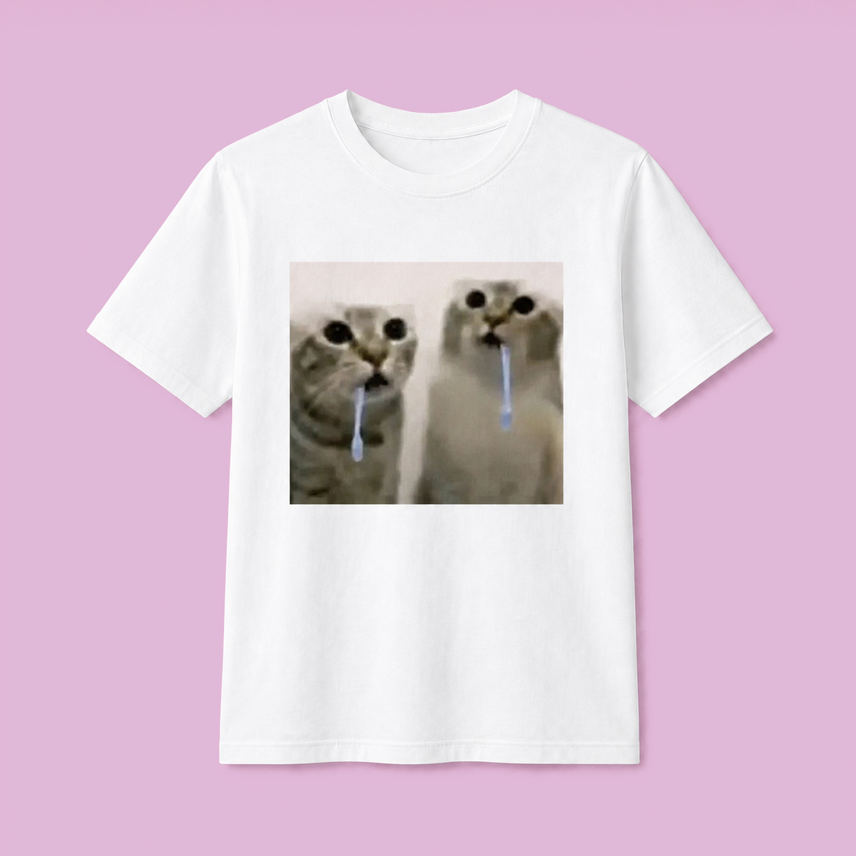Drooling cat T-shirt