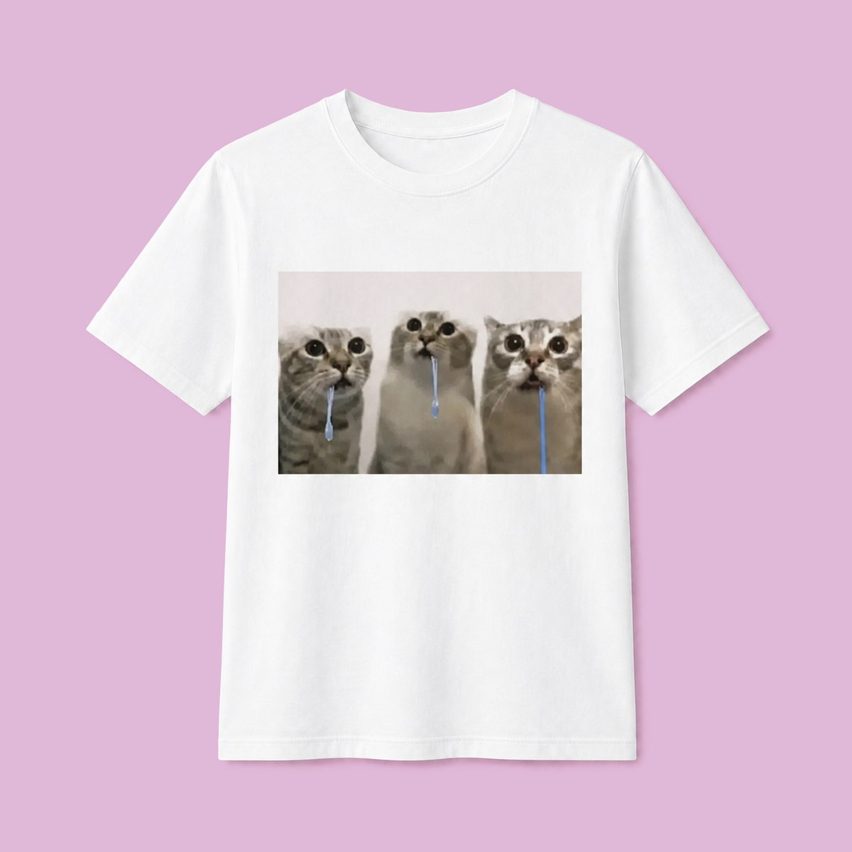 Drooling cat T-shirt