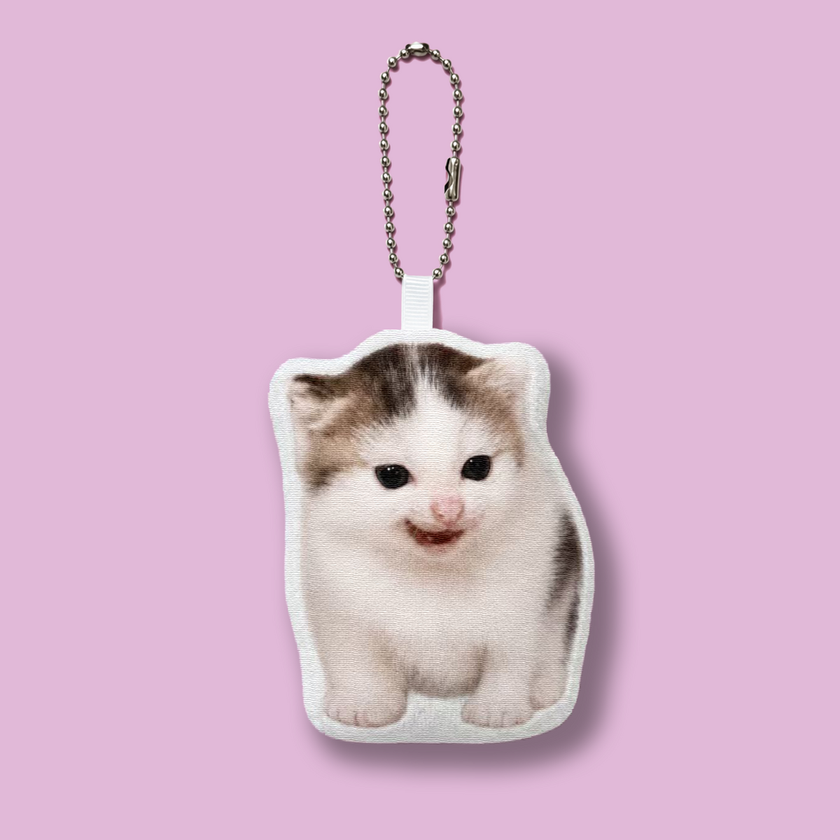 Evil cat keychain with speaker